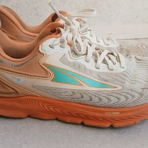 Altra Women's Torin 6 Running Shoes - White, Orange, and Teal